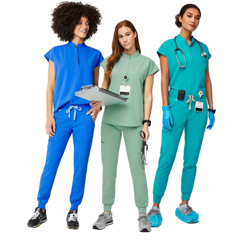 Bestex Polyester Rayon Spandex Scrubs Uniforms Sets Fashionable Designs New Style Medical Hospital Nurse Uniform