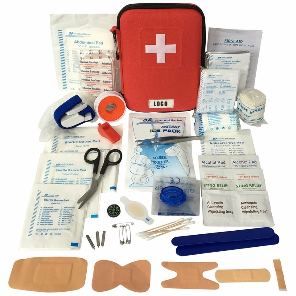 2021 HOT SELLING KF715 Hard Shell Case 126 Pieces EVA First Aid Kit Packed with hospital grade medical supplies for emergency