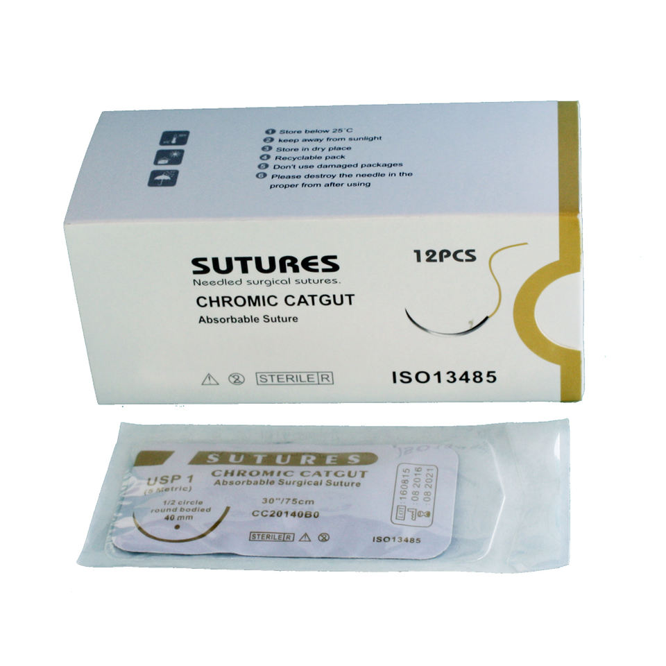 Medical supplies chromic catgut sutures manufacturer chromic catgut sutures