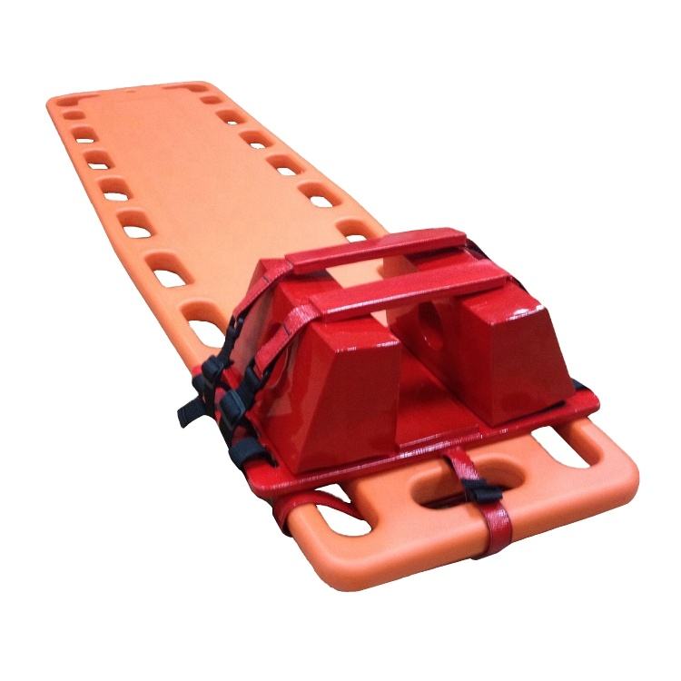 High Quality First Aid Spinal Board Rescue Spine Board Stretcher with head immobilizer and straps