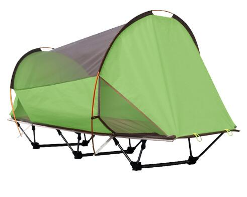 Earthquake disaster camping single tent integrated ground folding marching bed self-driving fishing tent