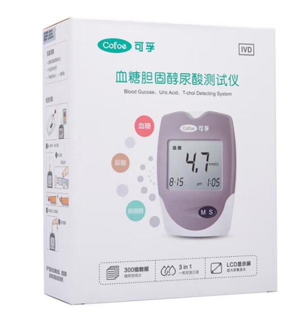 Blood glucose, uric acid and cholesterol tester with one machine and three uses for household medical purposes