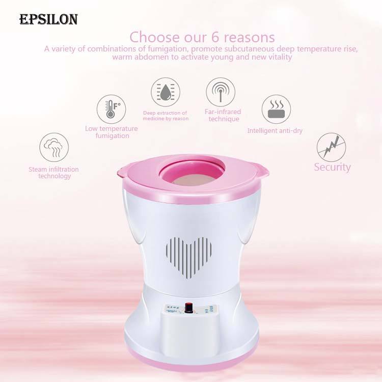 Epsilon SPA Adjustable Wood Far Infrared Smokeless Evaporative Health Herbs Yoni Steam Wooden Vaginal Steamer Chair Moxibustion Bucket