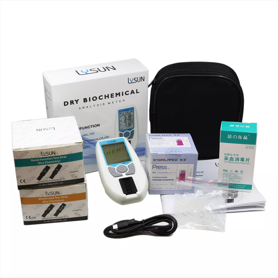 DBM-101 Portable 7 in 1 Dry Biochemical Analysis Meter Blood Lipids Renal Function