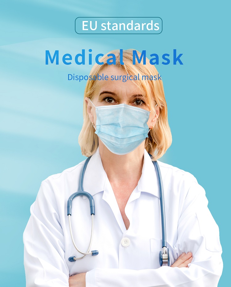 Hospital Sterilization White And Blue Packaging Can Be Customized Bactericidal For Medical Masks
