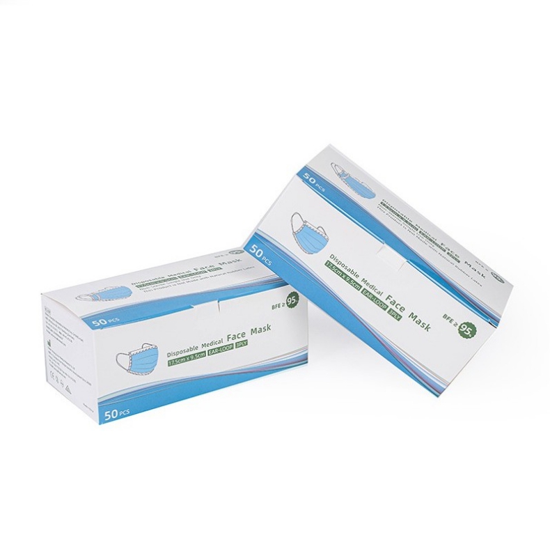 Wholesale Fast Shipping In Stock 3 Ply Disposable Earloop Facemask Surgical Medical Face Mask with CE