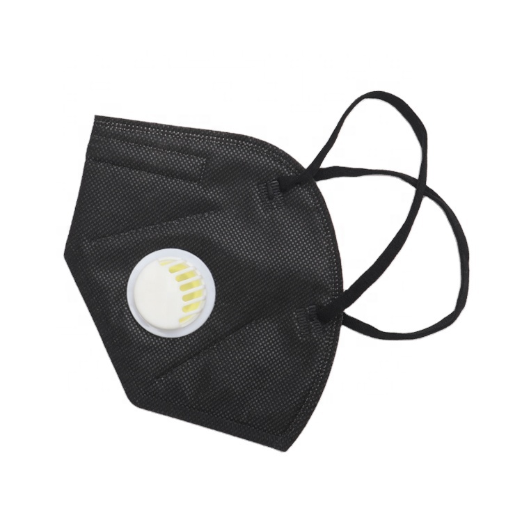 Multi-Layer Protection Cheap Black Mask Kn95 valve mask