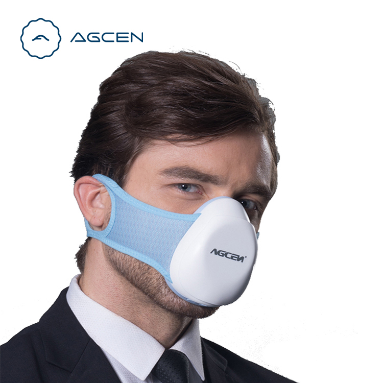 AGCEN PM2.5 Electric Smart Anti-fog Wearable Air Purifier Carbon Air Filter Masking Air Purifier Smart Face Masking For Man