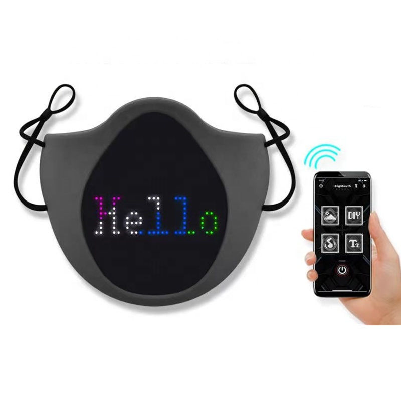 Free Drop Shipping Light Up Maskes LOGO Display Text Panel Smart Electric FaceMask Nightclub Programmable Message LED Maskes
