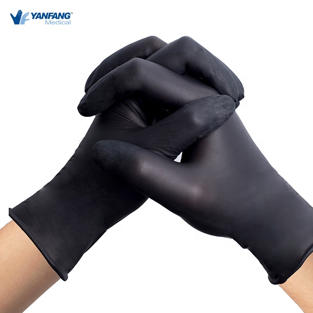 Medical Examination Medicical Blue Heavy Duty Black Nitrile Disposable Gloves