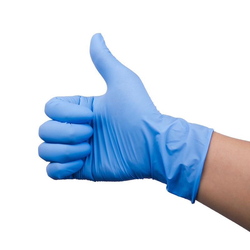 100 Pieces Disposable Nitrile Gloves Blue Nitrile Thin Gloves Home Solid Kitchen Use