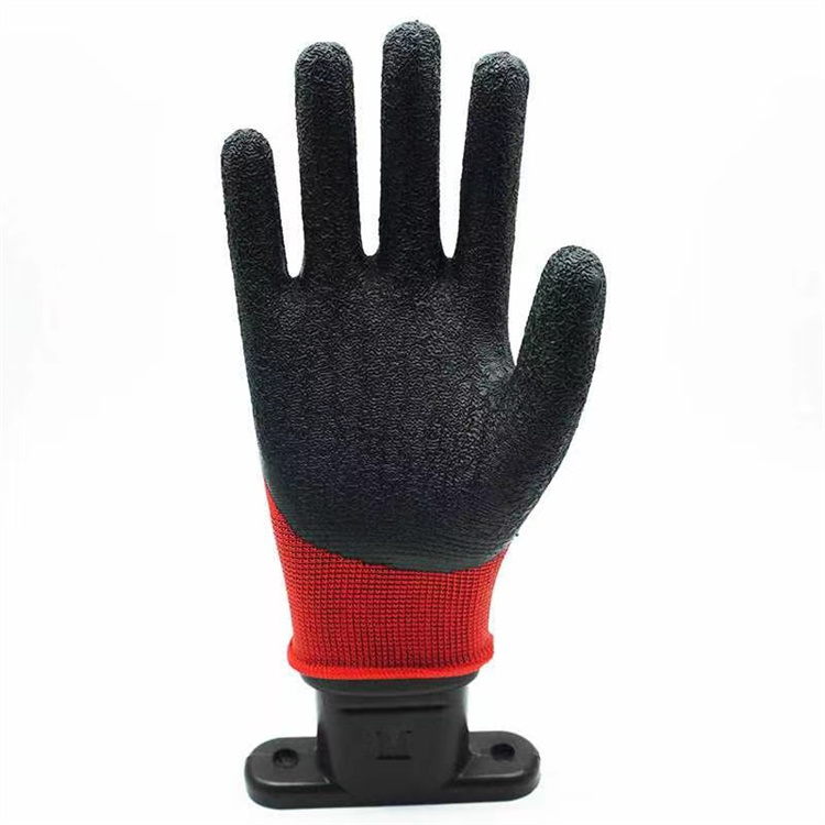 Professional Manufacture Promotion Price Coated Latex Wrinkle Labor Gloves