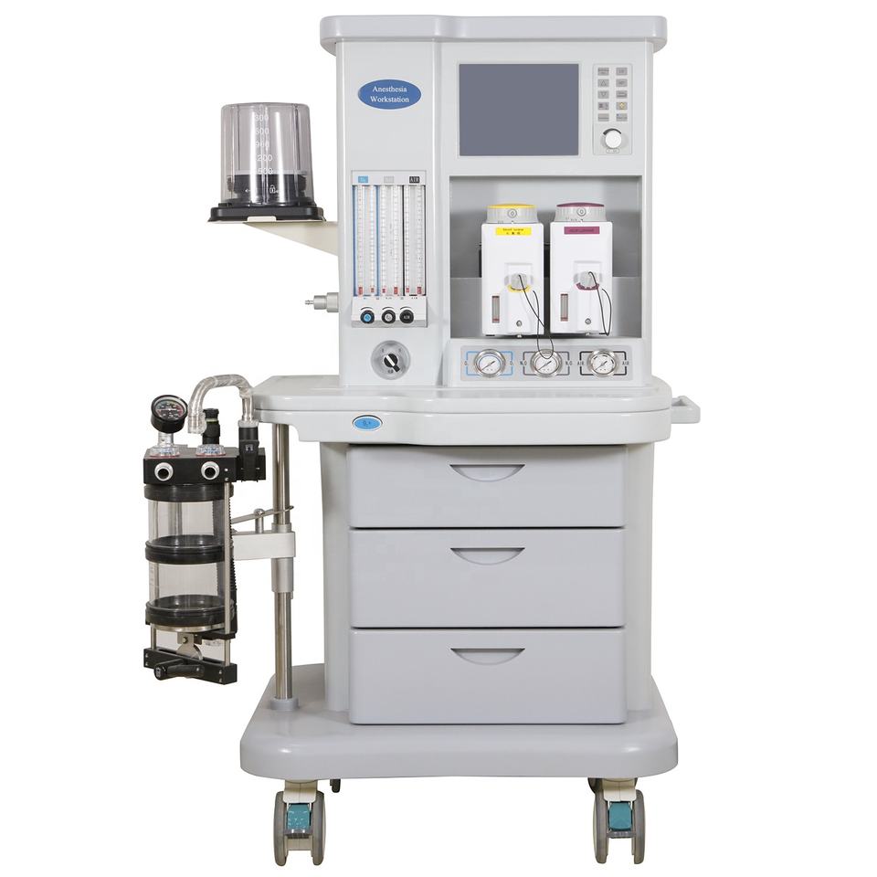 Hospital Medical ICU apparatus anaesthesia instruments OEM Anesthesia Machine with Three drawers and Two Vaporizers