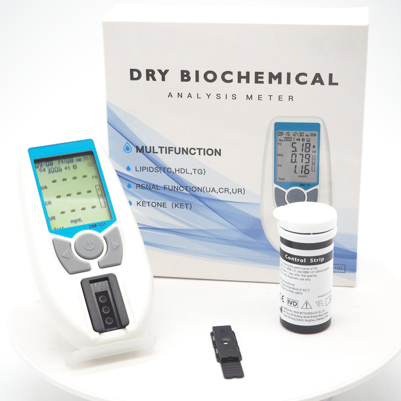 China Made 7 in 1 professional Blood Testing Dry Biochemical Blood Lipid Hemoglobin renal function Analysis cholesterol Meter