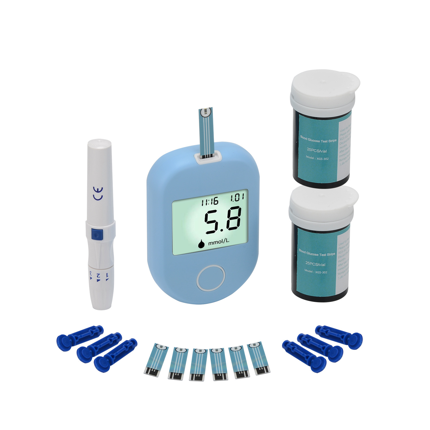 Handheld Customizable Electronic Home Use Glucometer Test Blood Sugar Monitor Meters Non Invasive Blood Glucose Mete