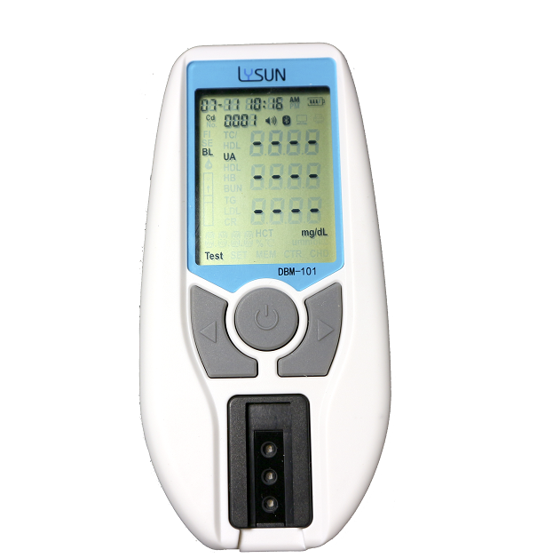 POCT portable blood test equipment TC/HDL/LDL/CR/UA/UR test meter with rechargeable battery for clinic use