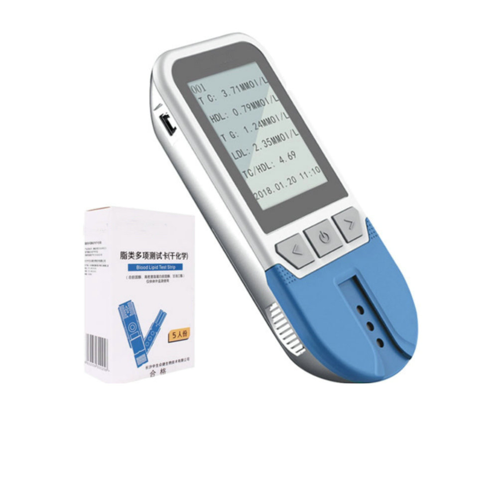 5 In 1 Lipid Test Meter Monitor HDL LDL Triglycerides Cholesterol Test Meter Monitor + Strips + Lancets