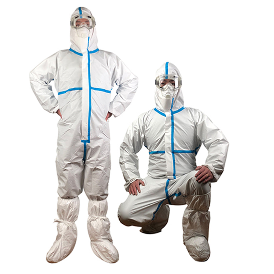Microporous Disposable Protective Clothing SMS Coverall medical isolation non woven gown