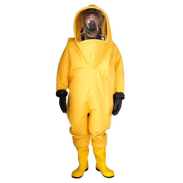 heavy duty neoprene seal chemical protective suit
