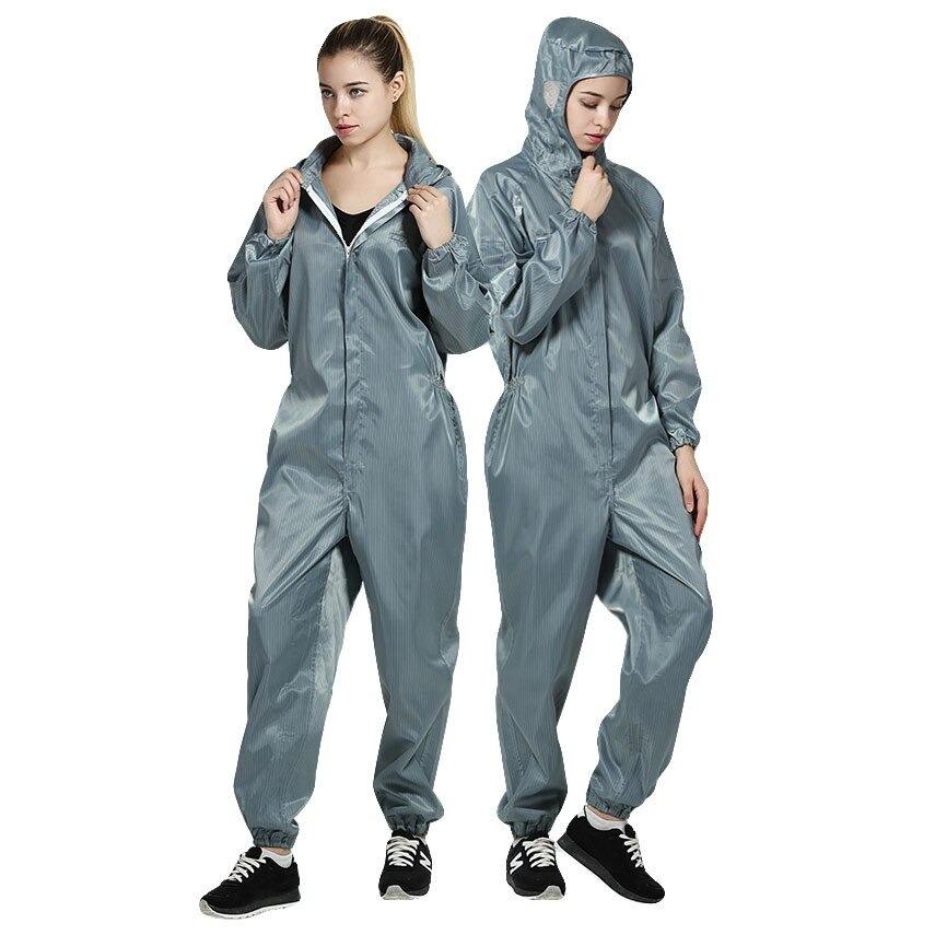 Men women Anti-staticc Clothing Hooded Dust-proof Coveralls Cleanroom Garments Factory Clean Food Paint Work Protected Clothing