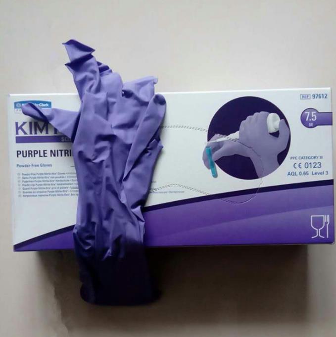 Kimberly Clark / Kimberly purple nitrile extended cleaning nitrile oil resistant labor protection disposable gloves