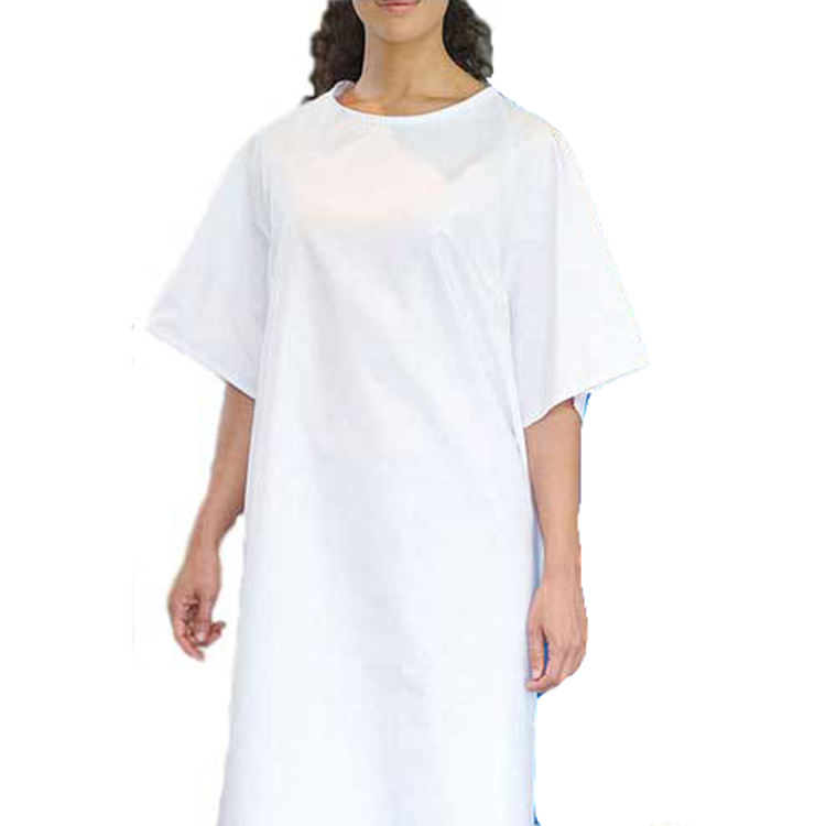 Reusable Standard hospital pajama Polka Dot Printing hospital gown Patient Gowns uniform Sick clothes
