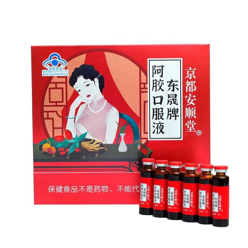 Female frozen age donkey-hide gelatin oral liquid wolfberry American ginseng red date nourishing food
