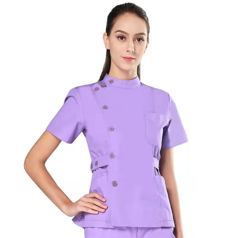 New short sleeve hand washing clothes doctor's hand brush beauty salon work set male nurse uniform design