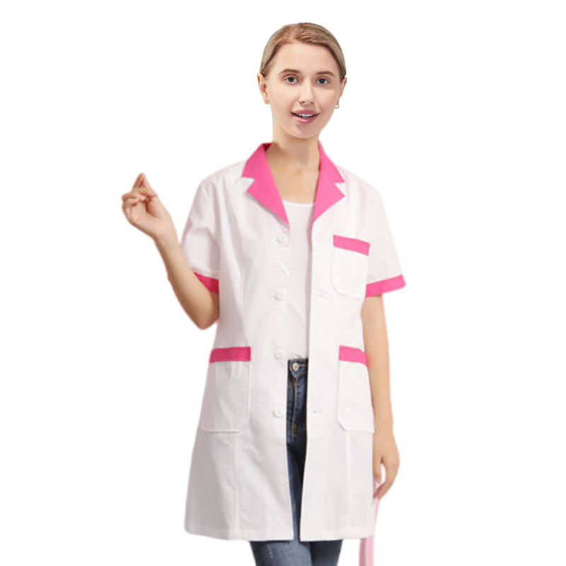 High Quality Hospital Uniforms White Lab Coat for women Medical gown Doctor and