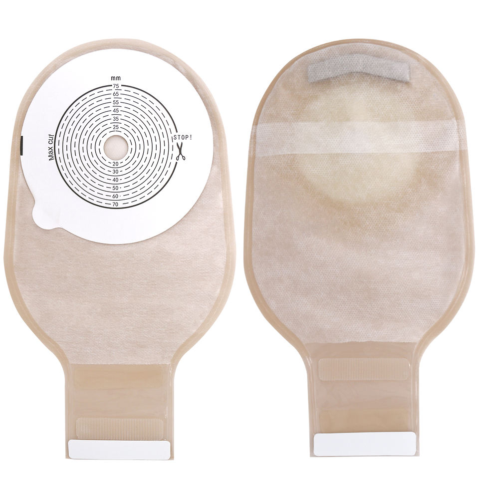 Medical surgical one piece disposable colostomy bag for hospital ostomy bag supplies