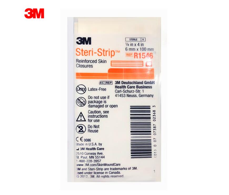 3M skin wound adhesive tape suture free wound healing skin less scar R1546 6MMX100MM 5 packs