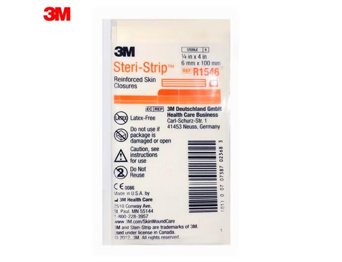 3M skin wound adhesive tape suture free wound healing skin less scar R1546 6MMX100MM 5 packs