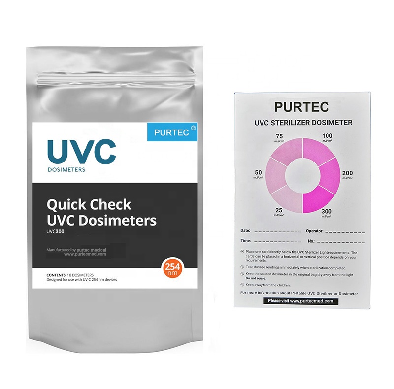 Ultra violet sanitizing light uvc dosimeter card portable uv disinfection uvc meter card tester uvc dose card