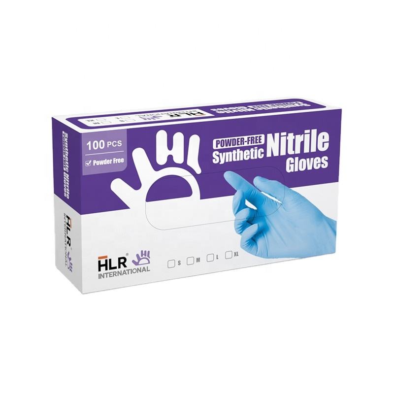 HLR General Medical Supplies Disposable Powder Free Synthetic Nitrile Gloves medical Examination Gloves