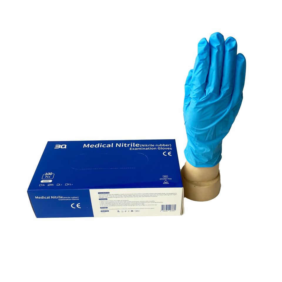 3Q disposable cheap hot sell high quality surgical medical examination glove 12 inch gloves nitrile work coated gloves
