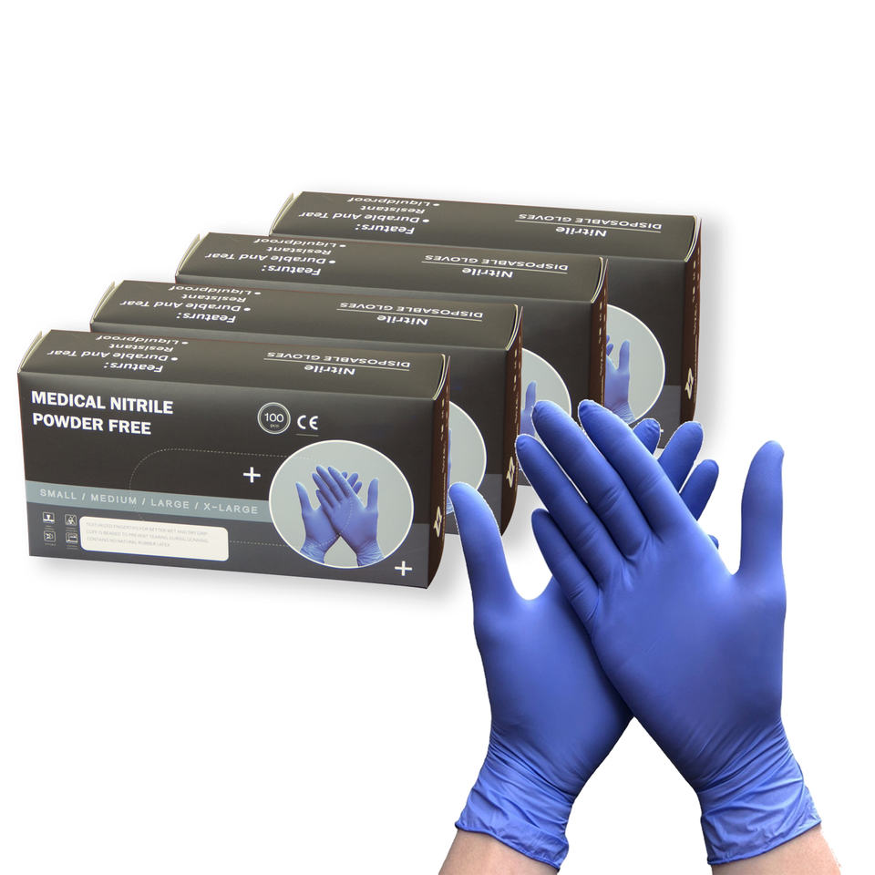 Wholesale safety purple powder free 5 mil disposable nitrile glove high quality disposable powder free small medium gloves
