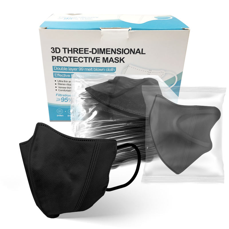 Hot Sale KF94 Mask 4 Layers Colorful 3D Korean Mask Korea Fish Shape Protective Facemask KF94 Disposable Manufacturers