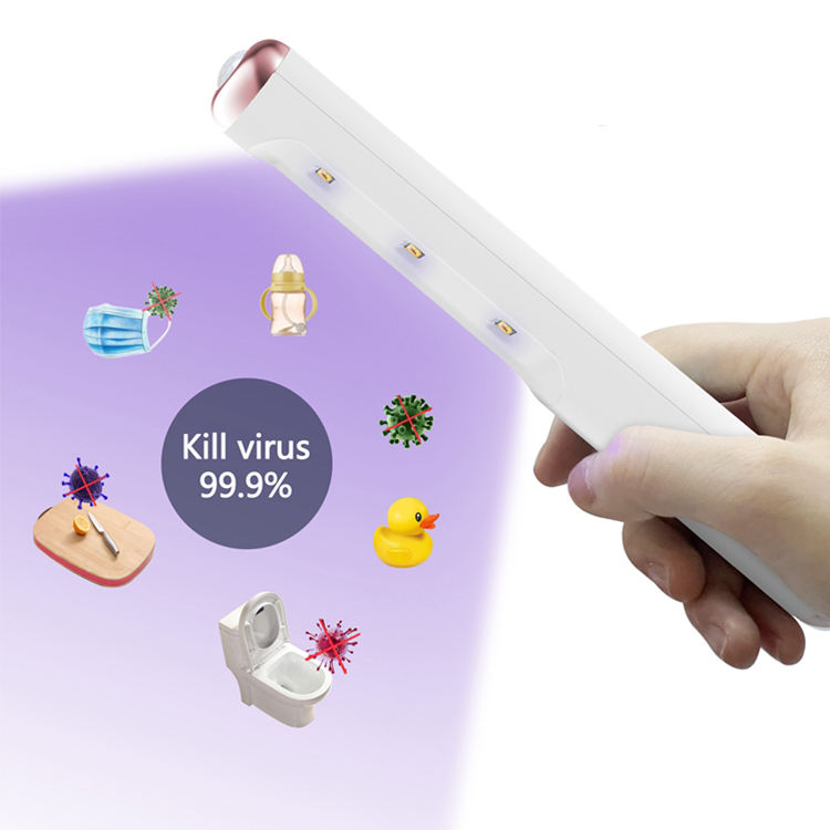 Pet Food Recharge Mini Handheld 275nm Light Ultraviolet Steril Wand UVC LED Lamp Disinfection UV Sanitizer Wand