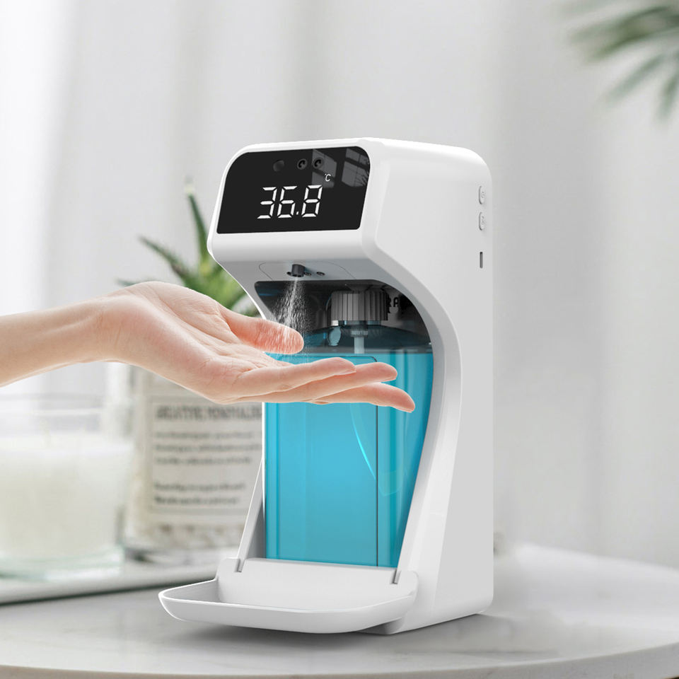 Private New Model Automatic Touch Free Alcohol Spray F12 Sanitizer Soap Dispenser Thermodetector