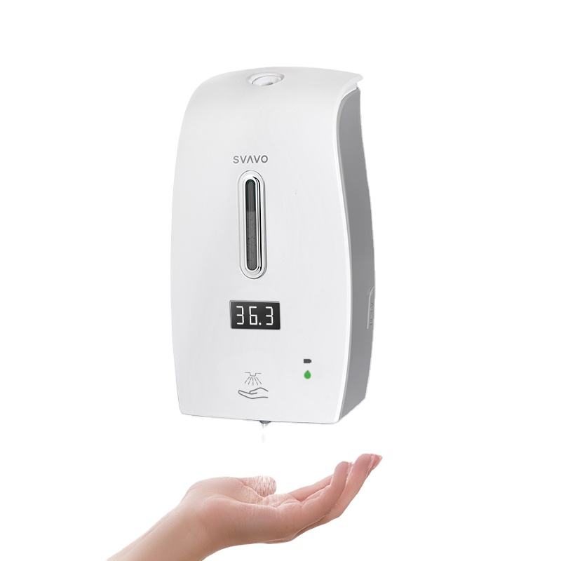 Wall mounted Plastic ABS Good design high quality SVAVO hot selling liquid soap dispensers with thermodetector