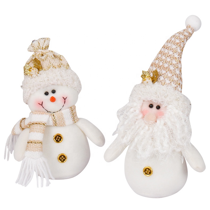 In Stock Santa Clause Snowman Doll Lovely Christmas Ornaments