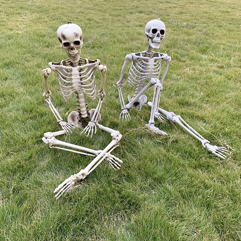 Halloween Decoration Haunted House Skeleton Props 5.5 Feet Lawn Giant Large Halloween Human Ornaments Halloween Skeleton
