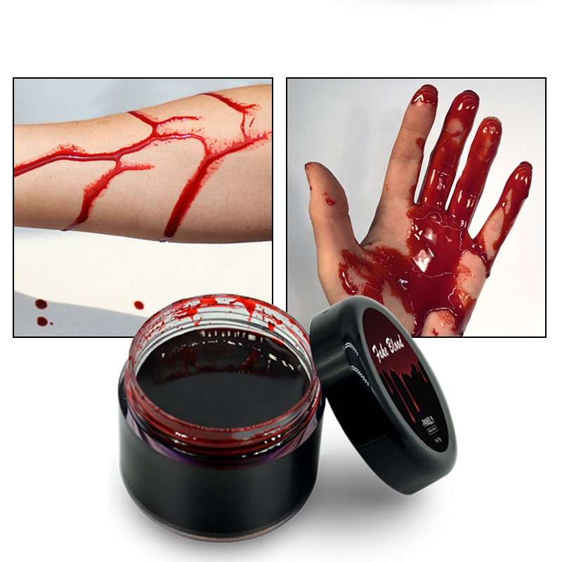 OEM/ODM Private Label Halloween Decorative Horror Fake Blood Bags Vivid Blood Gel Makeup for Cospaly Vampire