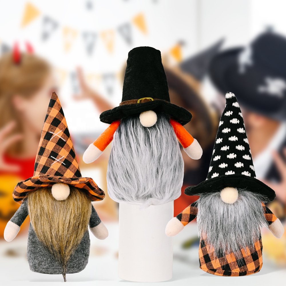 OurWarm Custom Handmade Stuffed Gnomes Gonk Cloth Faceless Plush Halloween Gnomes For Halloween Decor