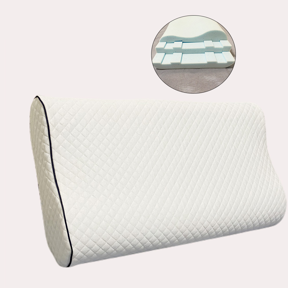 3 Layers Contour Adjustable Memory Foam Pillow 3 Heights Cervical Pillow for Neck Pain