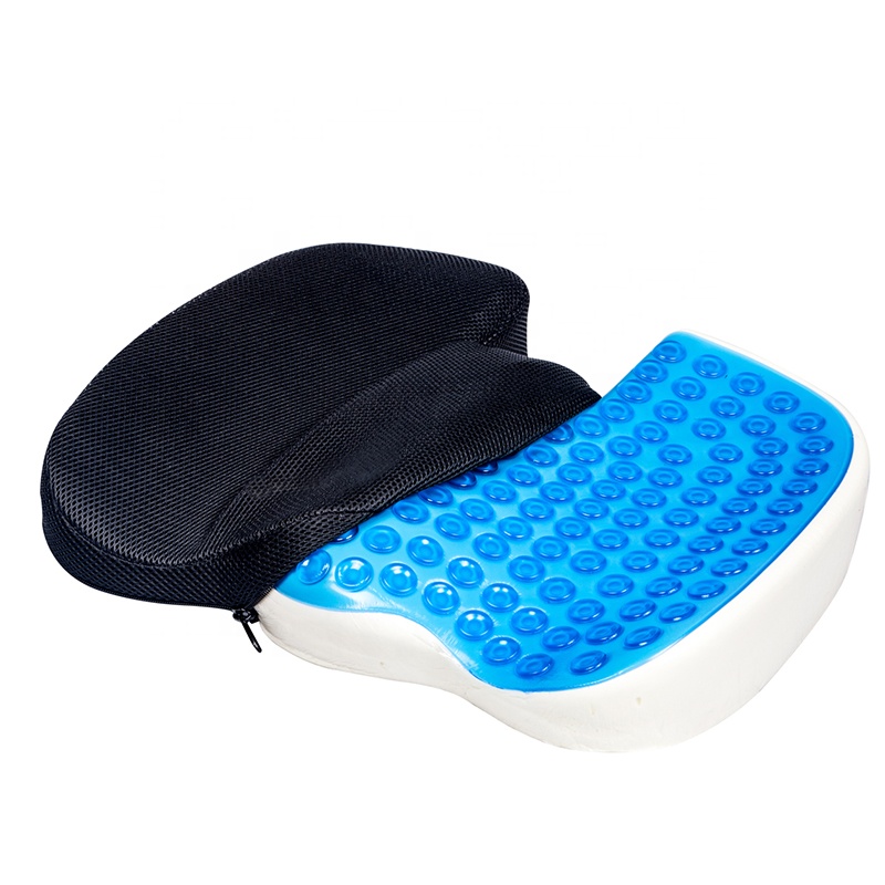 Hot Sale Hemorrhoid Pillow Blood Circulation Silicone Cooling Gel 3D Mesh Coccyx Orthopedic Memory Car Seat Gel Cushion
