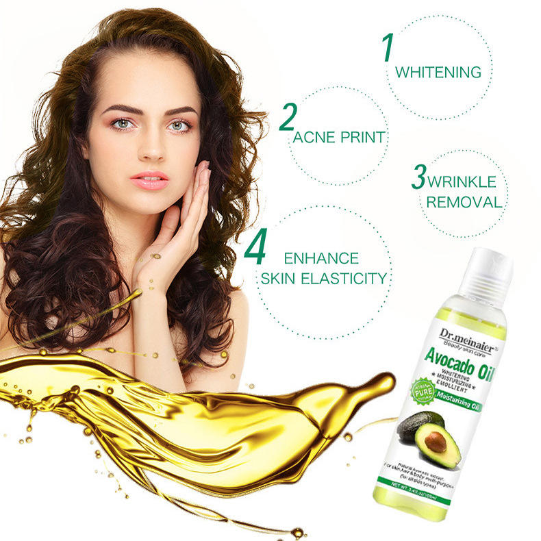 118ml Avocado Natural emollient Hemp seed Massage oil Facial body hair essential oil