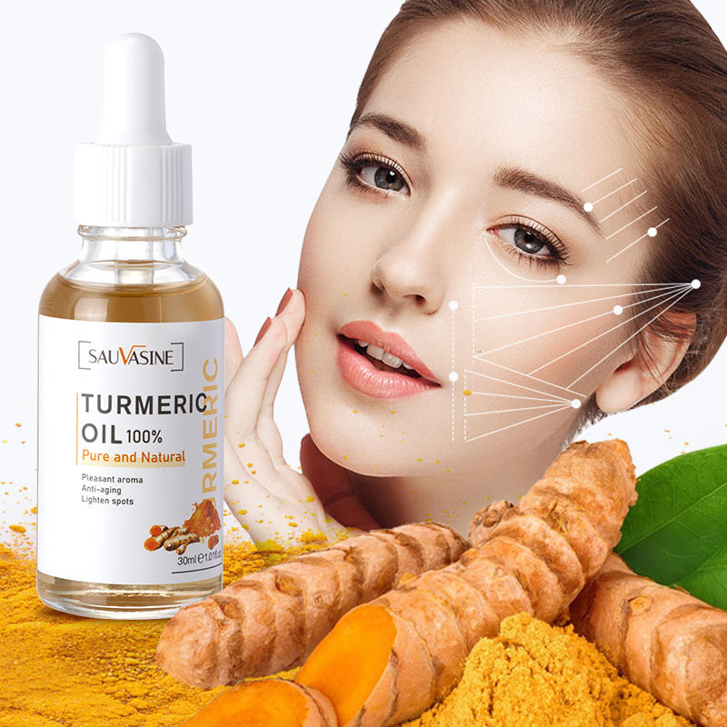 Custom Natural Organic Whitening Anti-Aging lighten spots Essential Oil Turmeric Facial Face Oil
