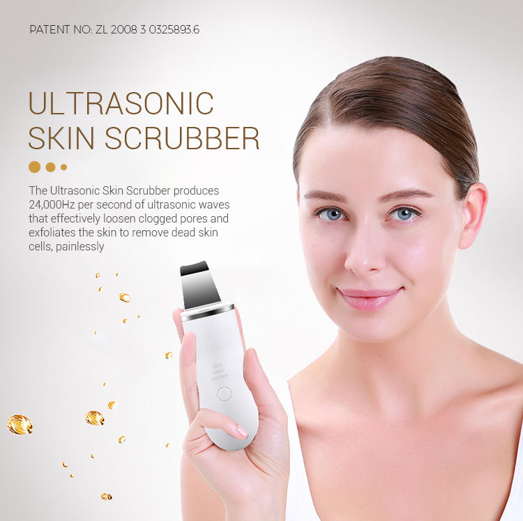Multi-functional beauty equipment rechargeable electric facial dead skin blackhead remover ultrasonic skin scrubber