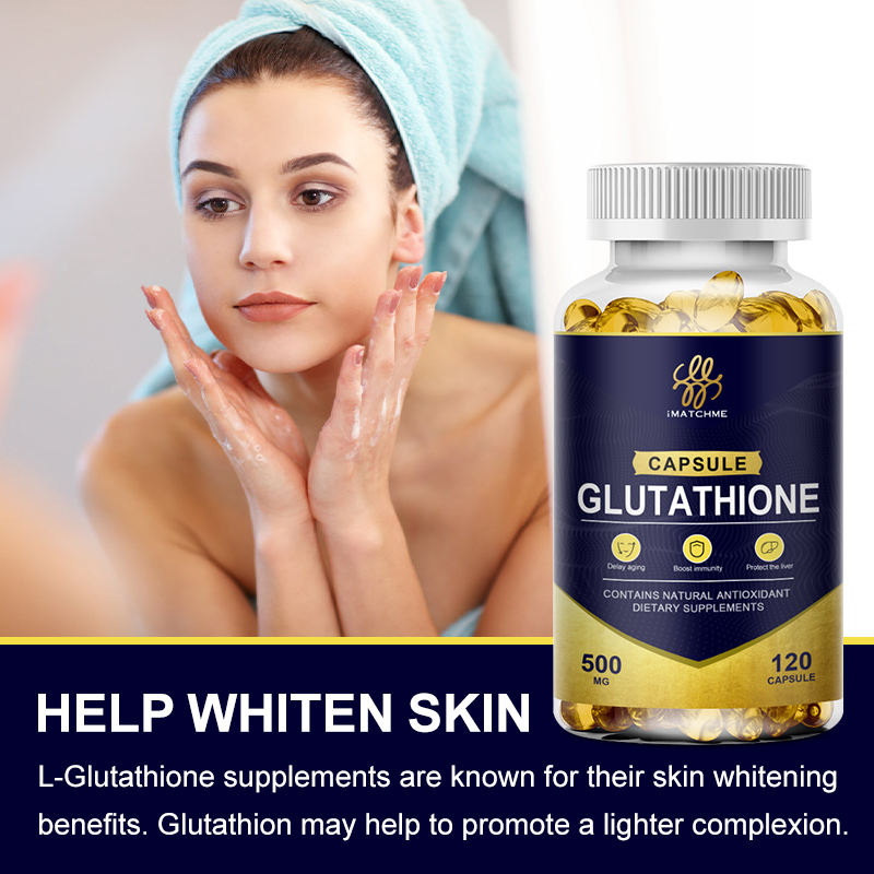 Wholesale 60pcs glutathione 500mg capsules Beauty Skin Whitening Product Glutathione Capsule